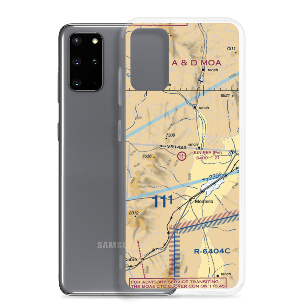 Juniper Airport (NV14) VFR Sectional Samsung Case Samsung Galaxy S20 Plus model shown