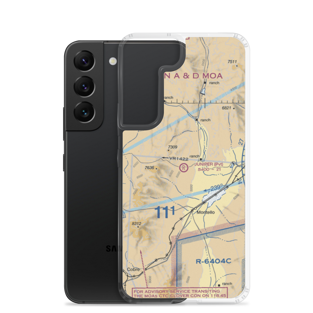 Juniper Airport (NV14) VFR Sectional Samsung Case Samsung Galaxy S22 model shown