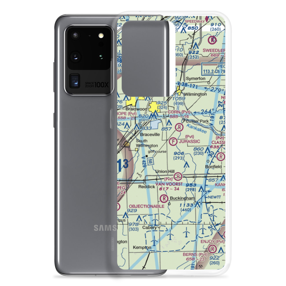 Jurassic Landings Ultralightport (II31) VFR Sectional Samsung Case Samsung Galaxy S20 Ultra model shown