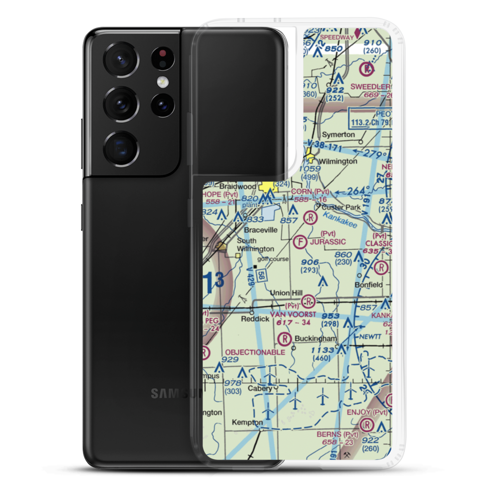 Jurassic Landings Ultralightport (II31) VFR Sectional Samsung Case Samsung Galaxy S21 Ultra model shown