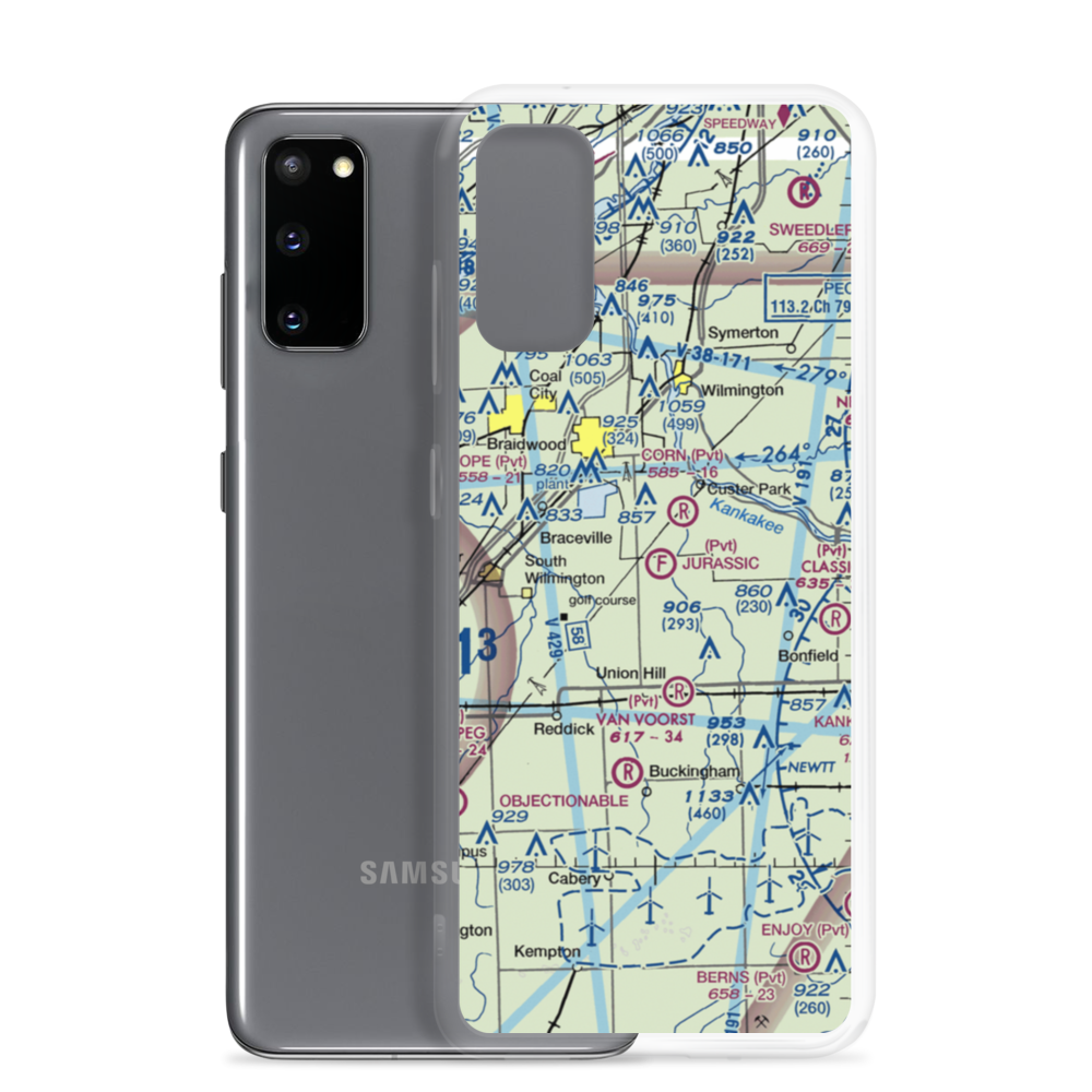 Jurassic Landings Ultralightport (II31) VFR Sectional Samsung Case Samsung Galaxy S20 model shown
