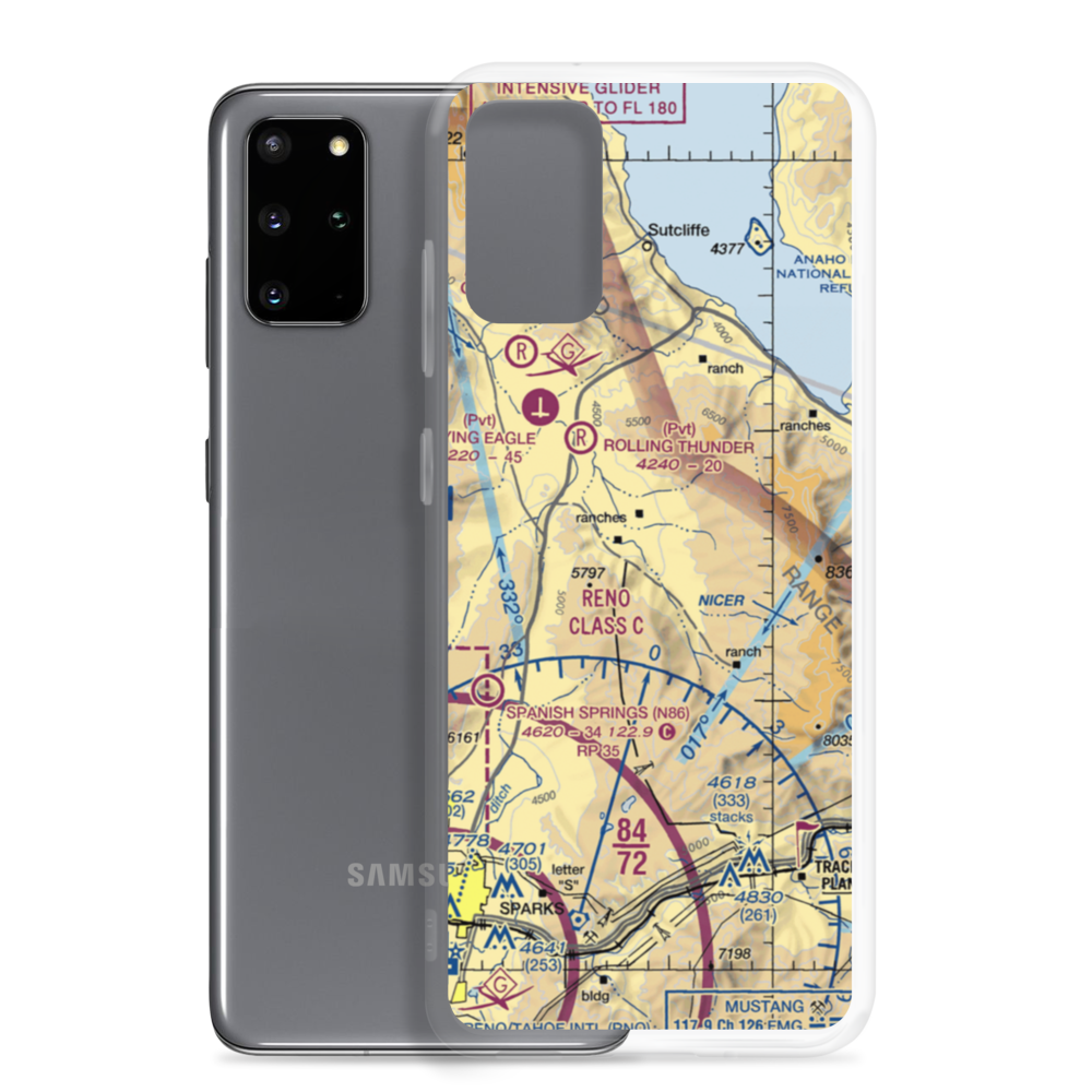 Justover Field (NV44) VFR Sectional Samsung Case Samsung Galaxy S20 Plus model shown