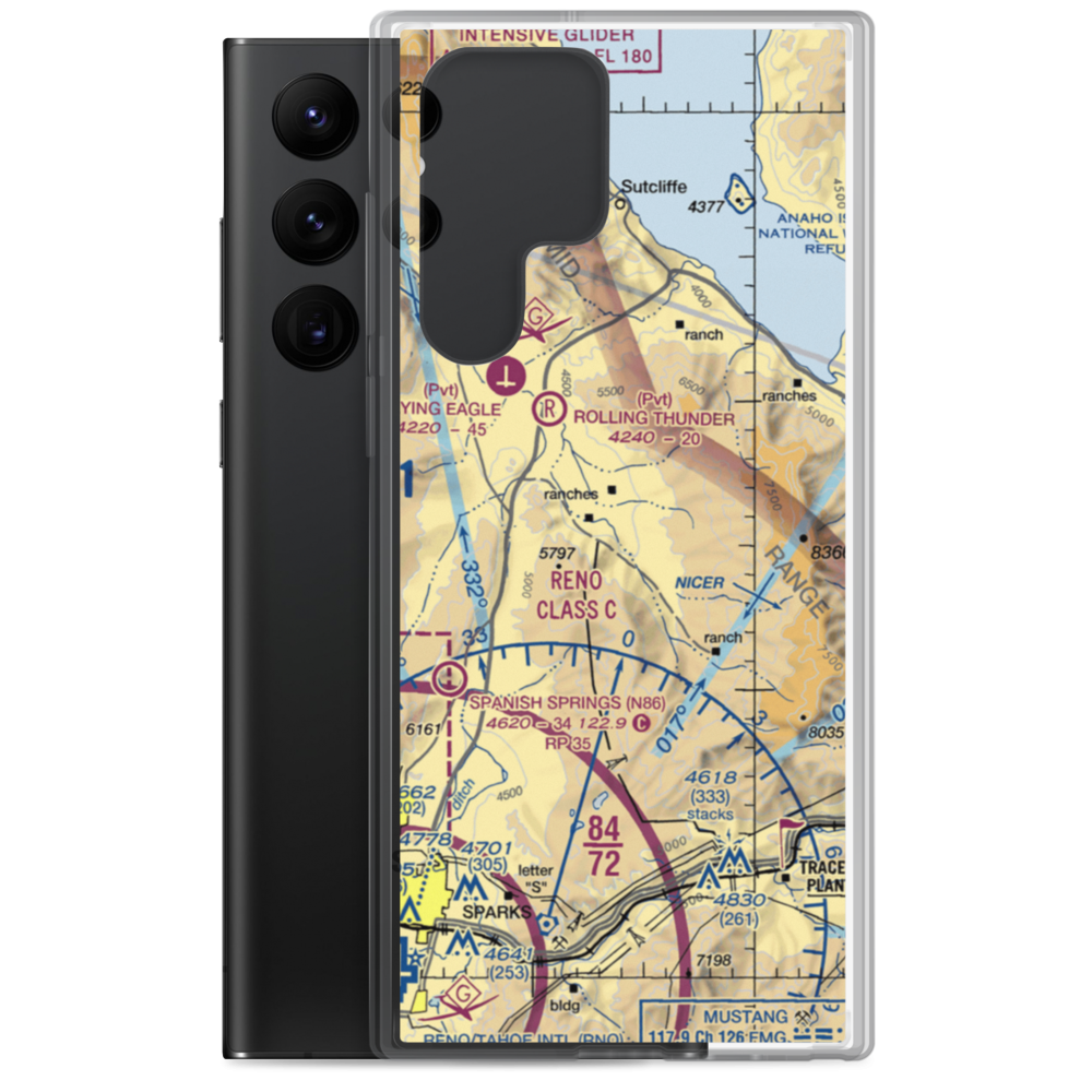 Justover Field (NV44) VFR Sectional Samsung Case Samsung Galaxy S22 Ultra model shown