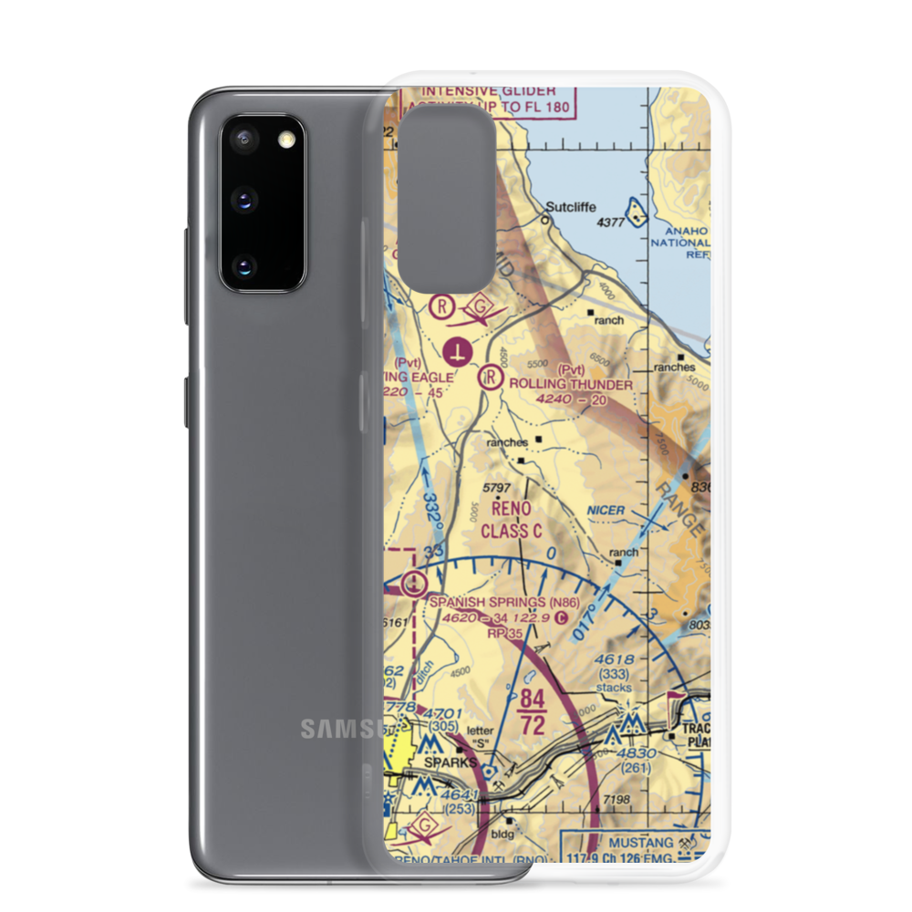 Justover Field (NV44) VFR Sectional Samsung Case Samsung Galaxy S20 model shown