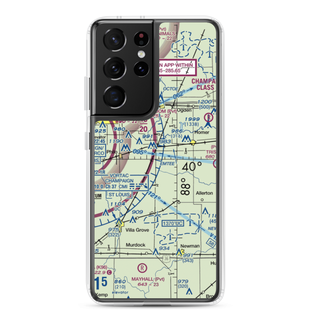 Justus Airport (2LL5) VFR Sectional Samsung Case Samsung Galaxy S21 Ultra model shown