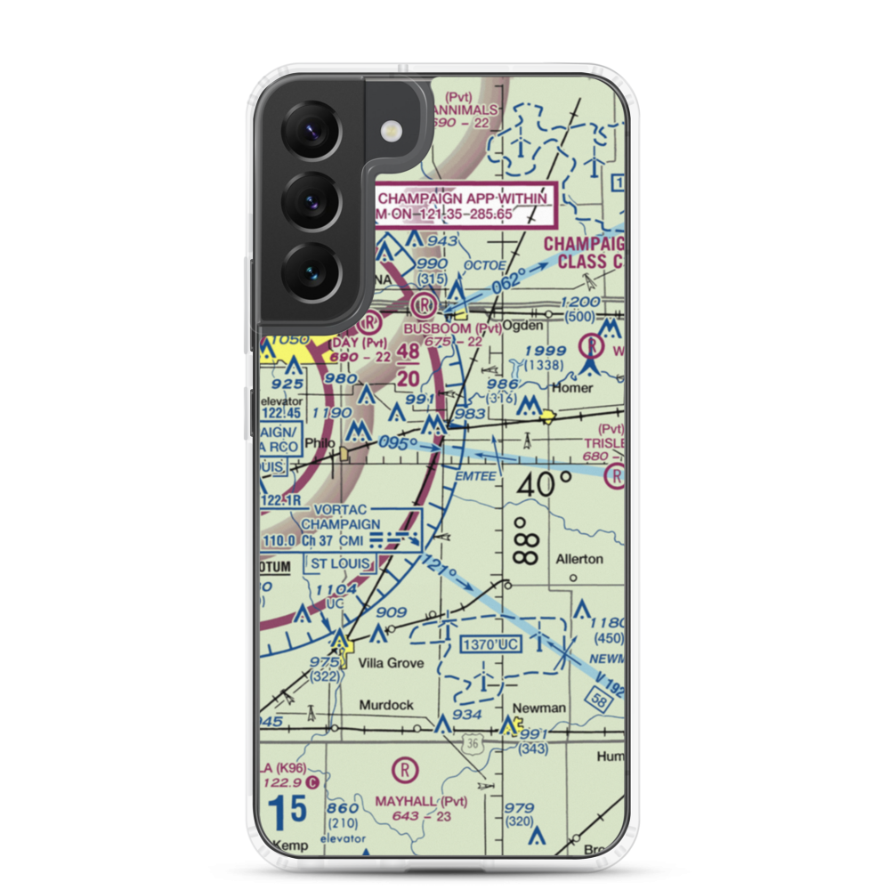 Justus Airport (2LL5) VFR Sectional Samsung Case Samsung Galaxy S22 Plus model shown