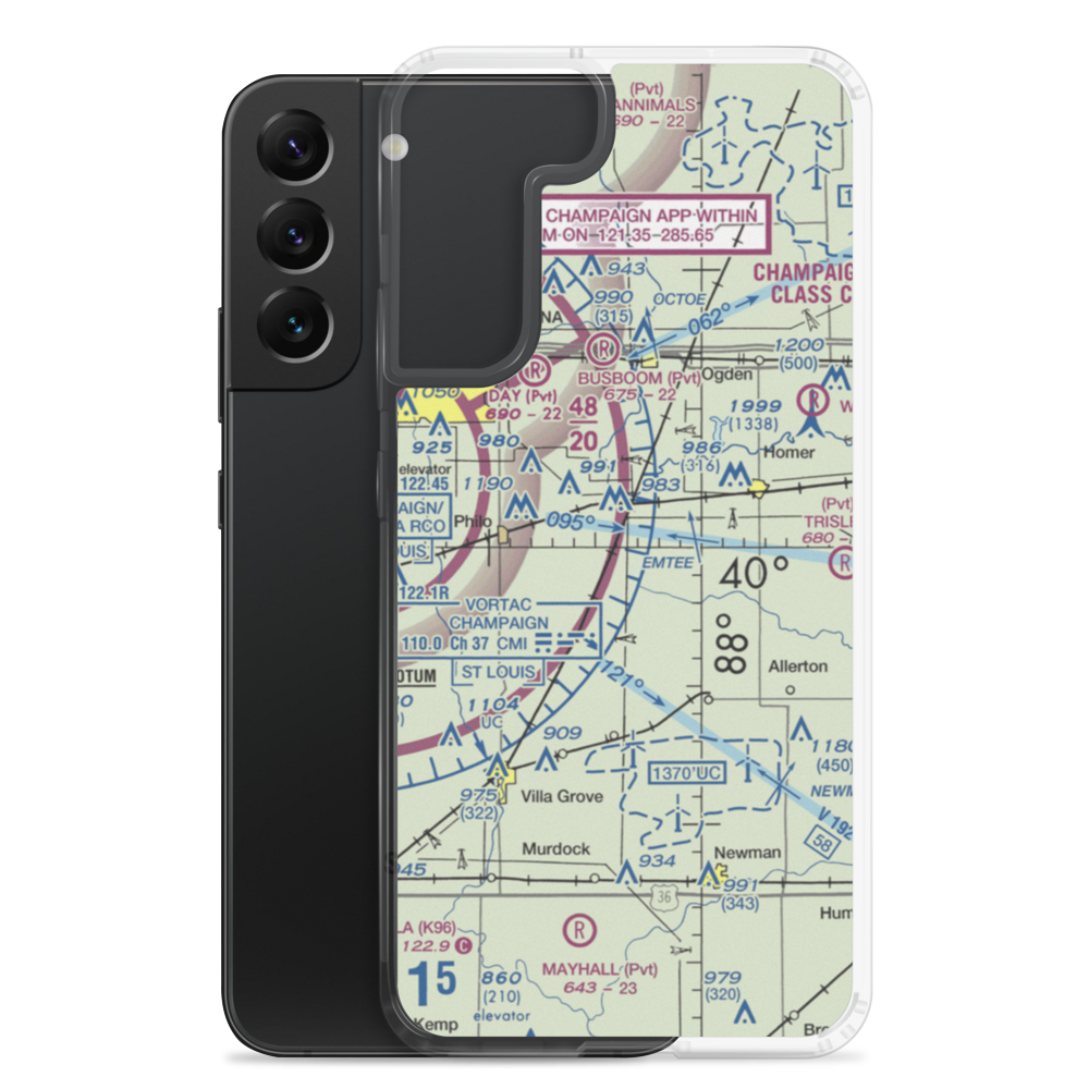 Justus Airport (2LL5) VFR Sectional Samsung Case Samsung Galaxy S22 Plus model shown