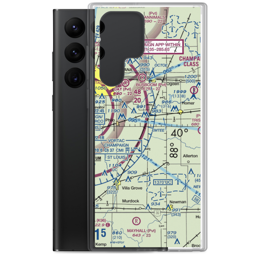 Justus Airport (2LL5) VFR Sectional Samsung Case Samsung Galaxy S22 Ultra model shown