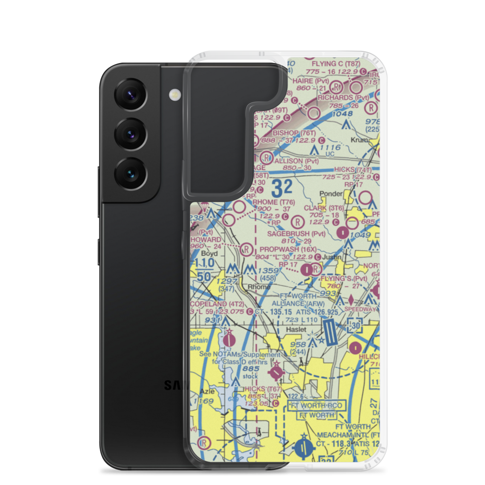 Jw Airport (2TX7) VFR Sectional Samsung Case Samsung Galaxy S22 model shown