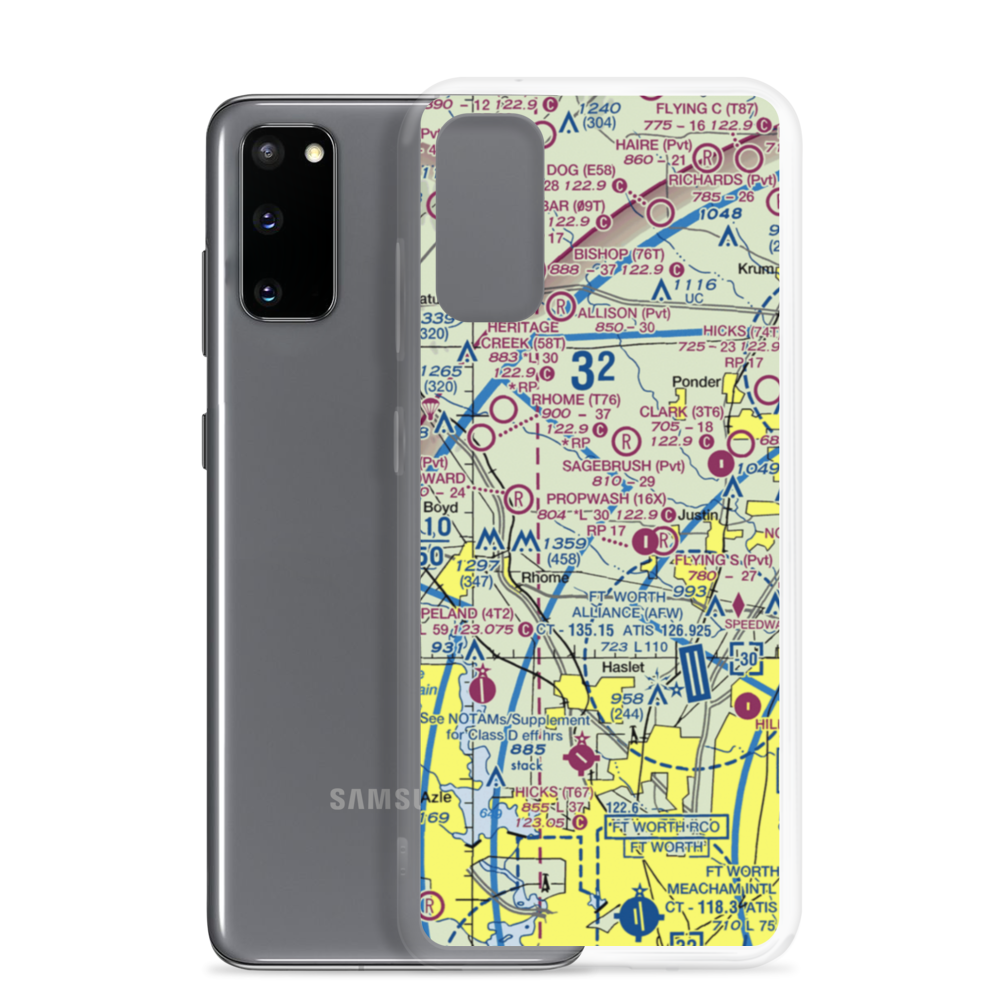 Jw Airport (2TX7) VFR Sectional Samsung Case Samsung Galaxy S20 model shown