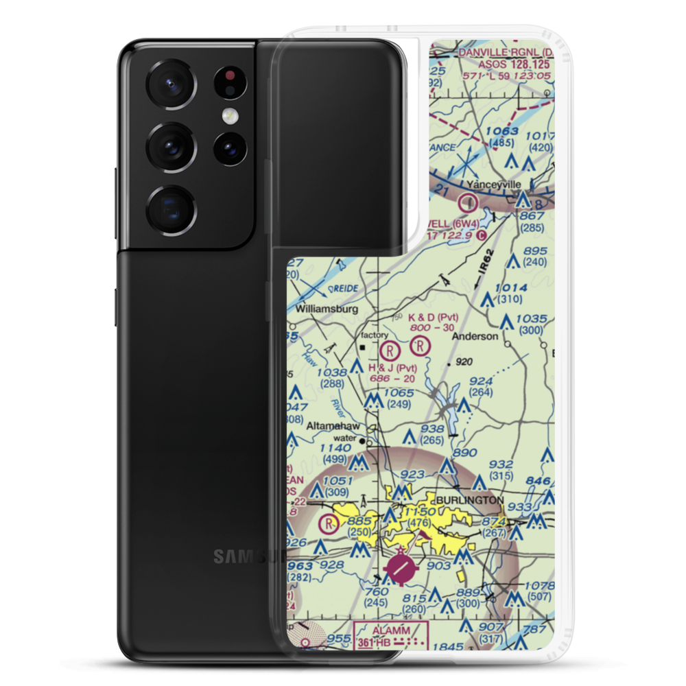 K & D Airport (71NC) VFR Sectional Samsung Case Samsung Galaxy S21 Ultra model shown