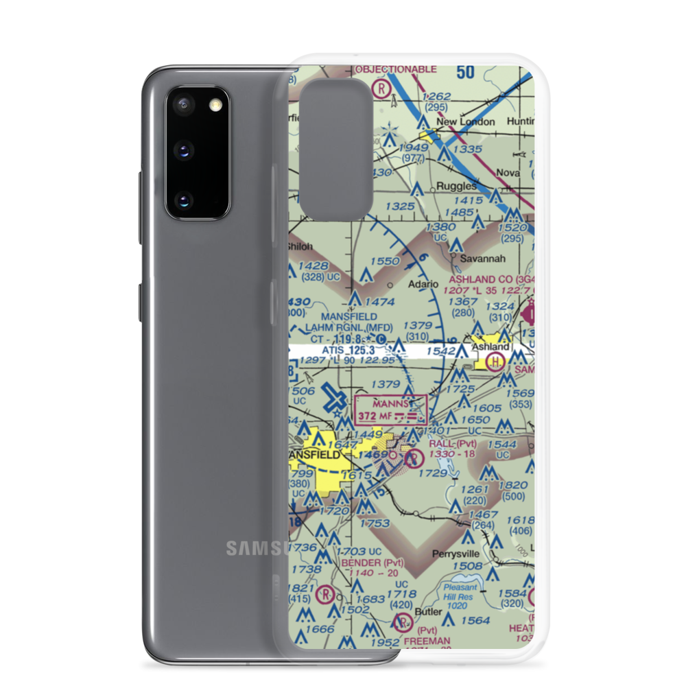 K & D Airways Airport (2OI8) VFR Sectional Samsung Case Samsung Galaxy S20 model shown
