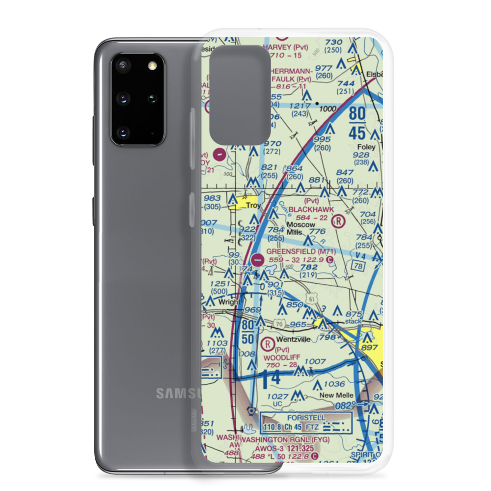 K & N Field (MO59) VFR Sectional Samsung Case Samsung Galaxy S20 Plus model shown