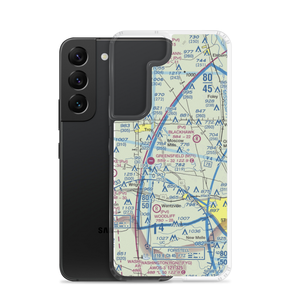 K & N Field (MO59) VFR Sectional Samsung Case Samsung Galaxy S22 model shown