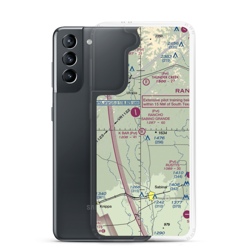 K Bar Ranch Airport (83TE) VFR Sectional Samsung Case Samsung Galaxy S21 model shown