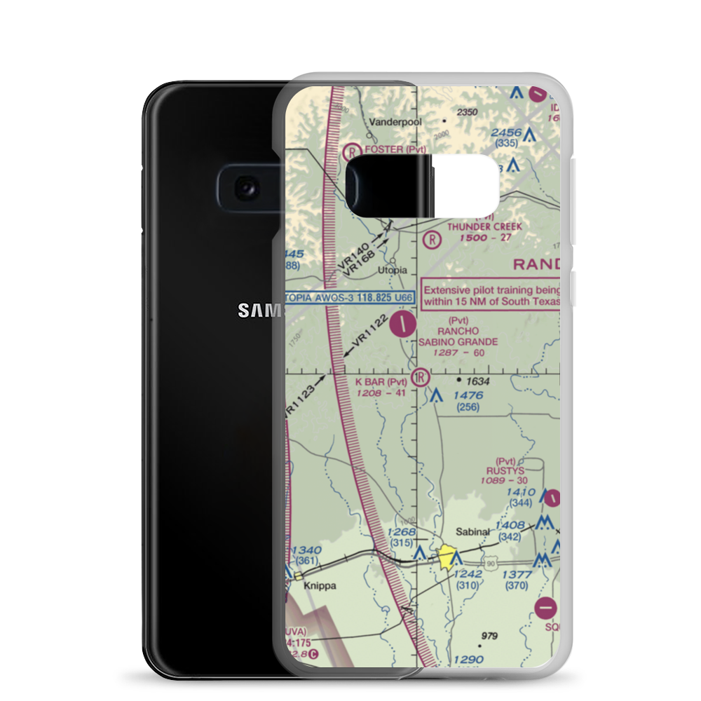 K Bar Ranch Airport (83TE) VFR Sectional Samsung Case Samsung Galaxy S10e model shown