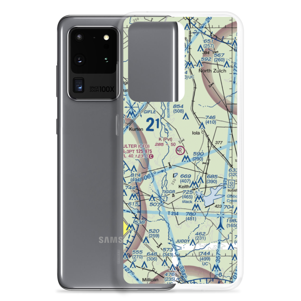K Ranch Airport (3TE0) VFR Sectional Samsung Case Samsung Galaxy S20 Ultra model shown