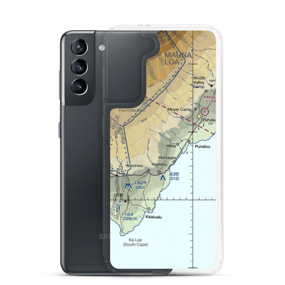 Kaalaiki Airstrip (HI25) VFR Sectional Samsung Case Samsung Galaxy S21 model shown