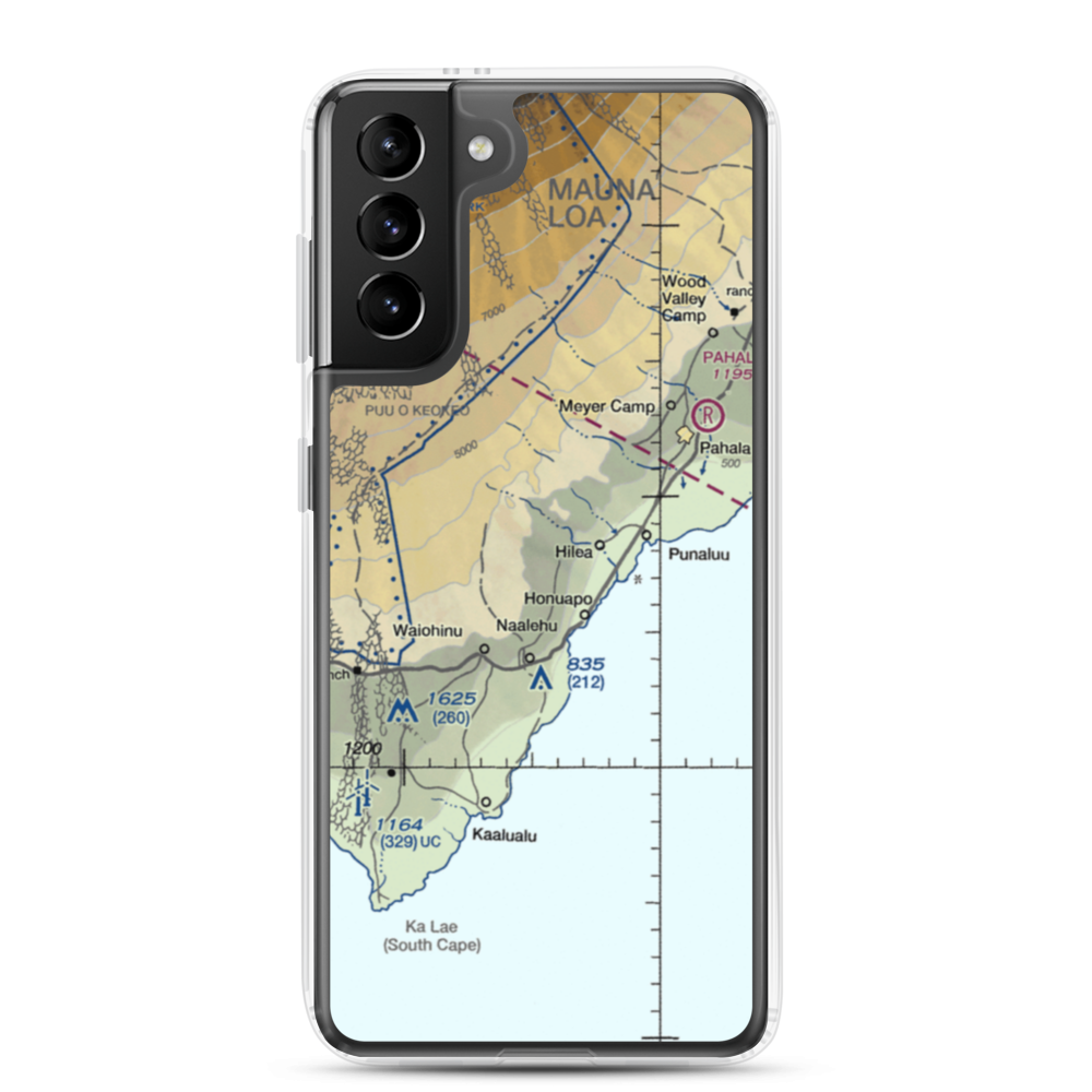Kaalaiki Airstrip (HI25) VFR Sectional Samsung Case Samsung Galaxy S21 Plus model shown
