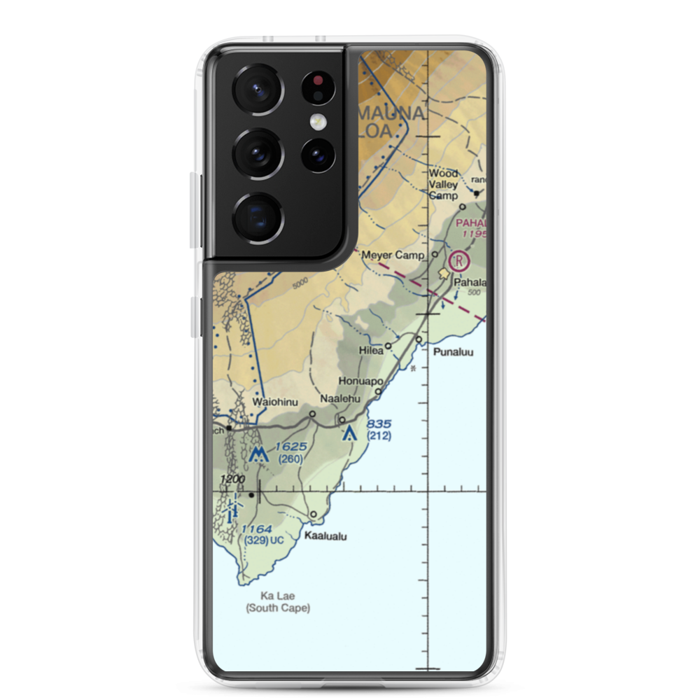 Kaalaiki Airstrip (HI25) VFR Sectional Samsung Case Samsung Galaxy S21 Ultra model shown