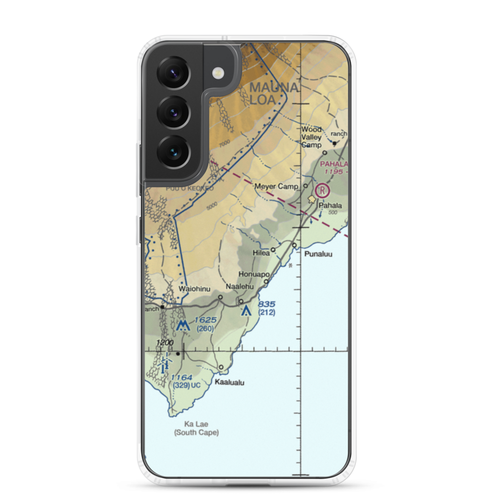 Kaalaiki Airstrip (HI25) VFR Sectional Samsung Case Samsung Galaxy S22 Plus model shown