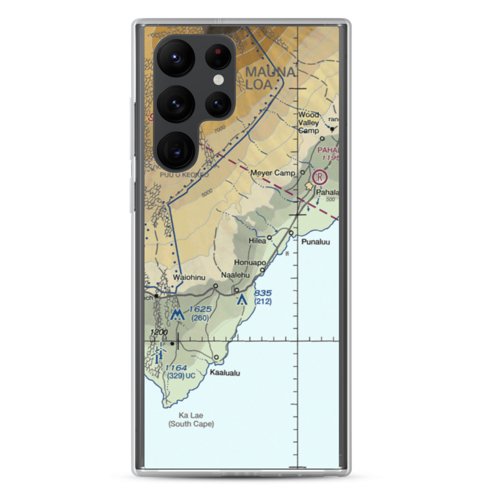 Kaalaiki Airstrip (HI25) VFR Sectional Samsung Case Samsung Galaxy S22 Ultra model shown