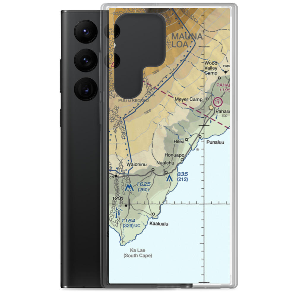 Kaalaiki Airstrip (HI25) VFR Sectional Samsung Case Samsung Galaxy S22 Ultra model shown
