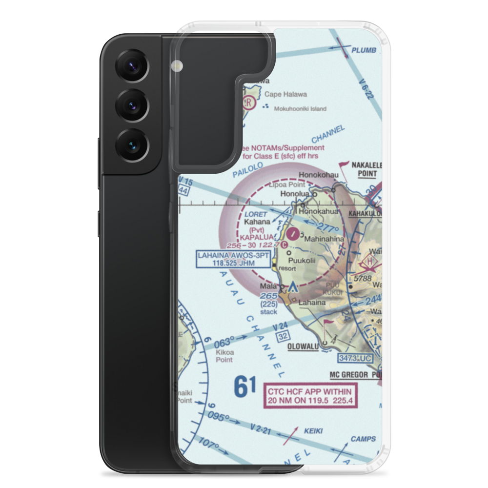 Kaanapali Airport (HKP) VFR Sectional Samsung Case Samsung Galaxy S22 Plus model shown