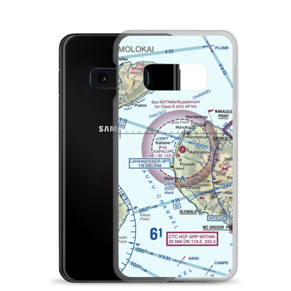 Kaanapali Airport (HKP) VFR Sectional Samsung Case Samsung Galaxy S10e model shown