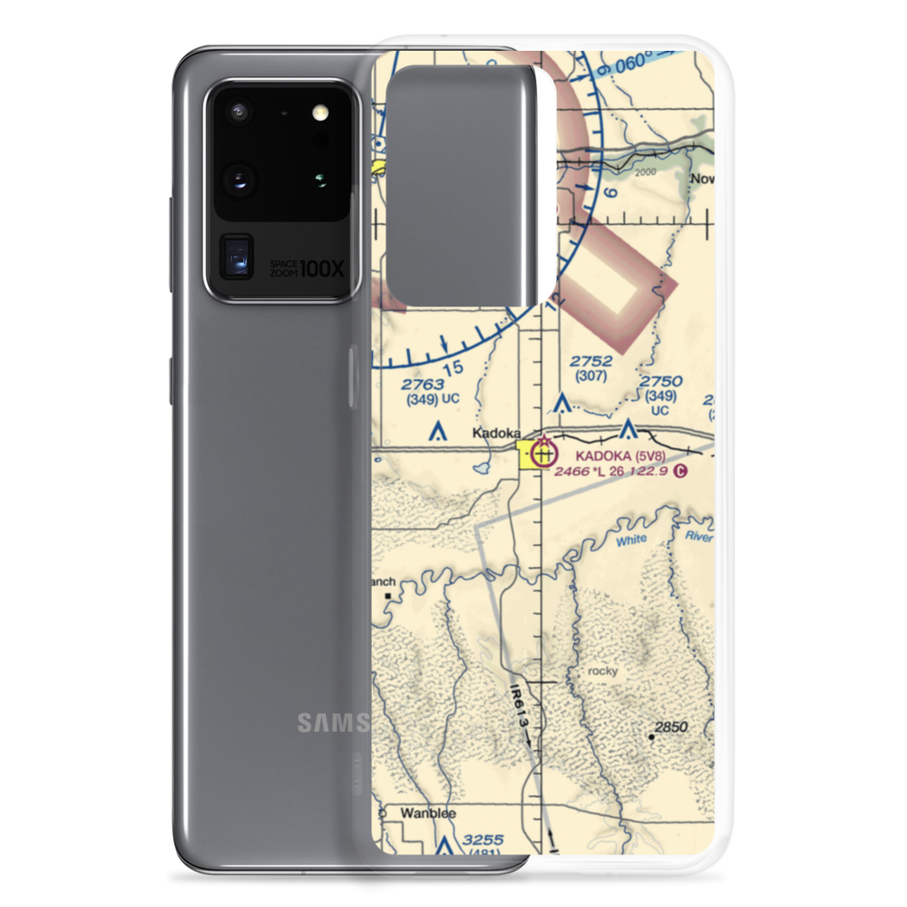 Kadoka Municipal Airport (5V8) VFR Sectional Samsung Case Samsung Galaxy S20 Ultra model shown
