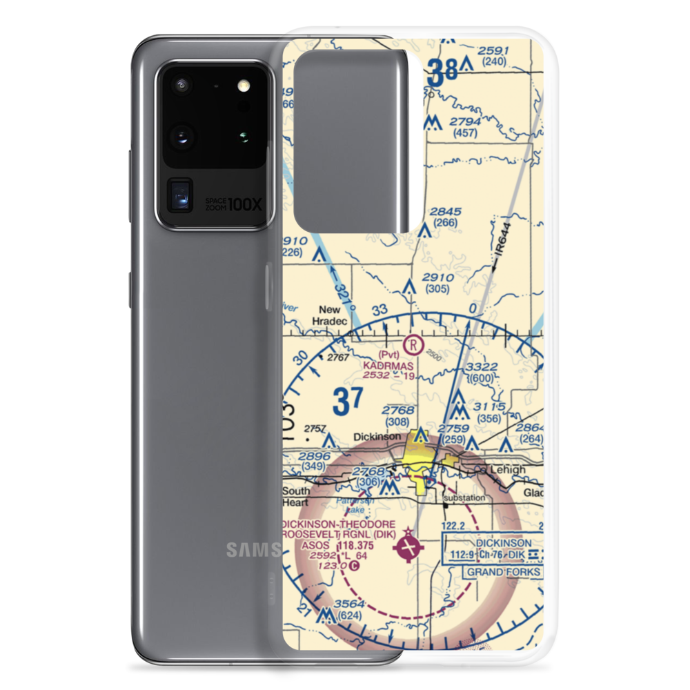 Kadrmas Airport (ND10) VFR Sectional Samsung Case Samsung Galaxy S20 Ultra model shown
