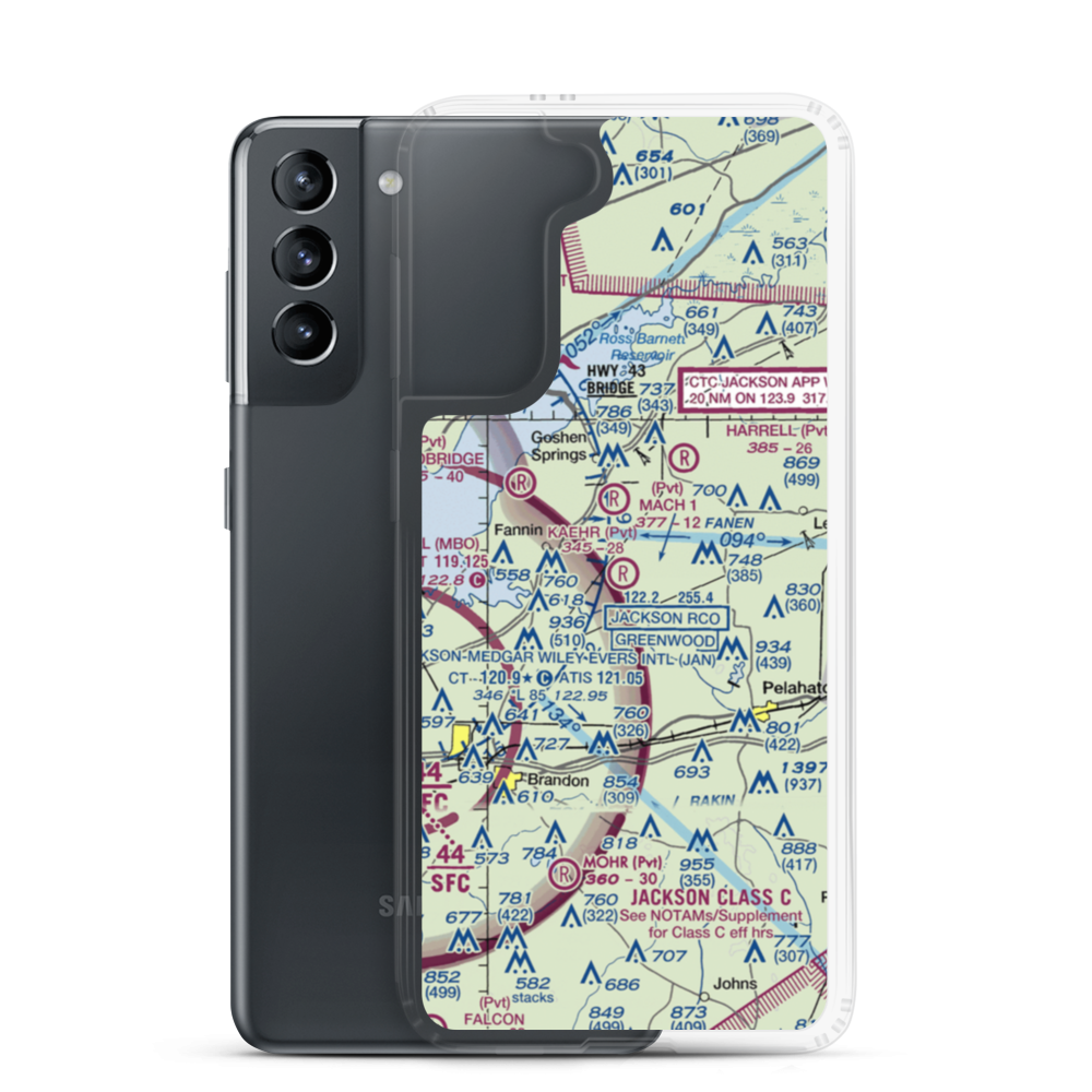 Kaehr Airport (6MS6) VFR Sectional Samsung Case Samsung Galaxy S21 model shown