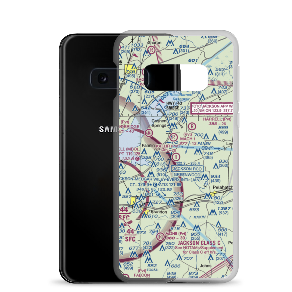 Kaehr Airport (6MS6) VFR Sectional Samsung Case Samsung Galaxy S10e model shown