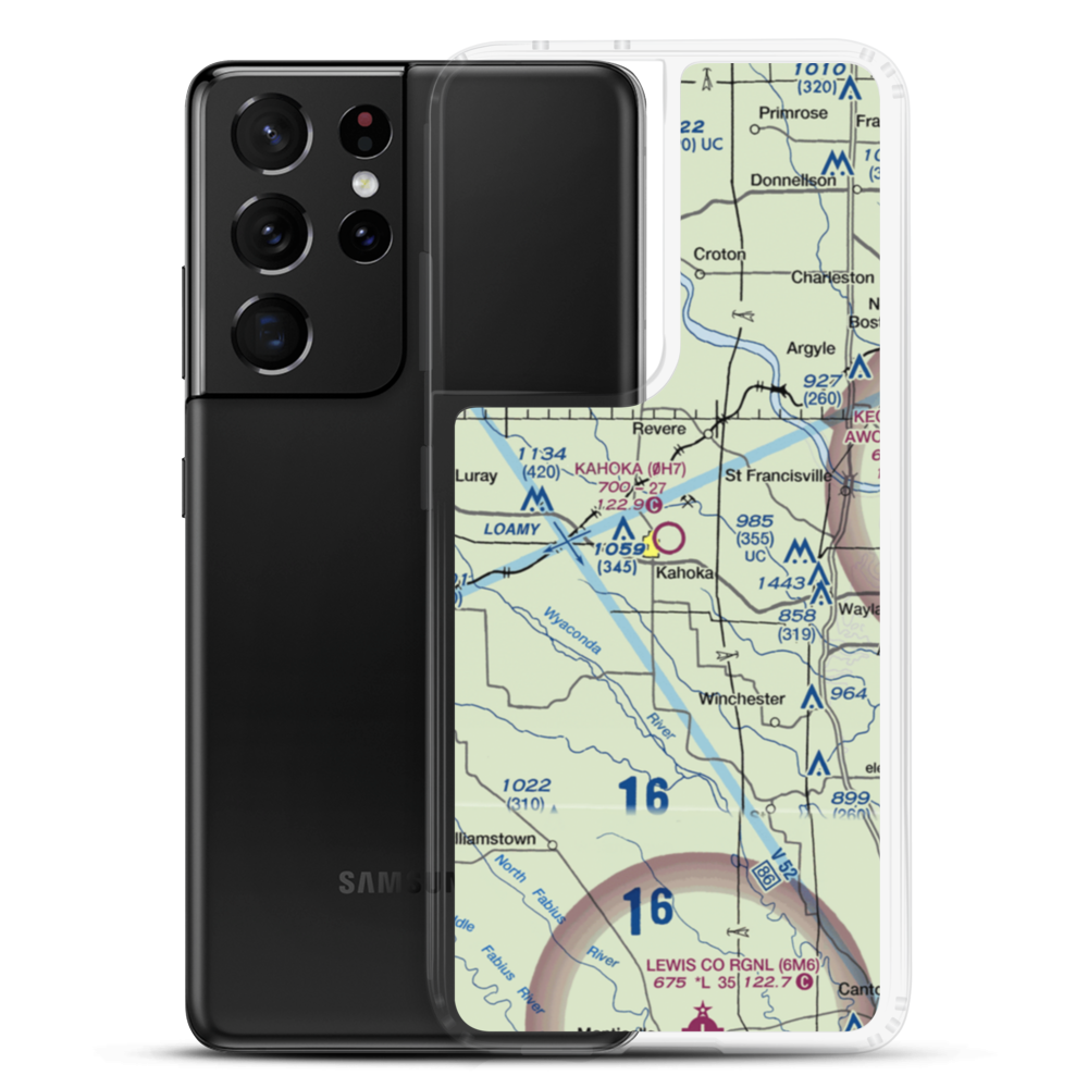 Kahoka Municipal Airport (0H7) VFR Sectional Samsung Case Samsung Galaxy S21 Ultra model shown