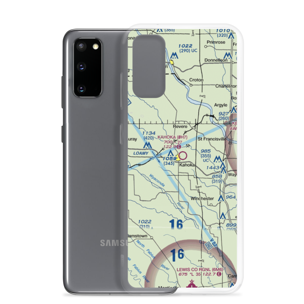 Kahoka Municipal Airport (0H7) VFR Sectional Samsung Case Samsung Galaxy S20 model shown