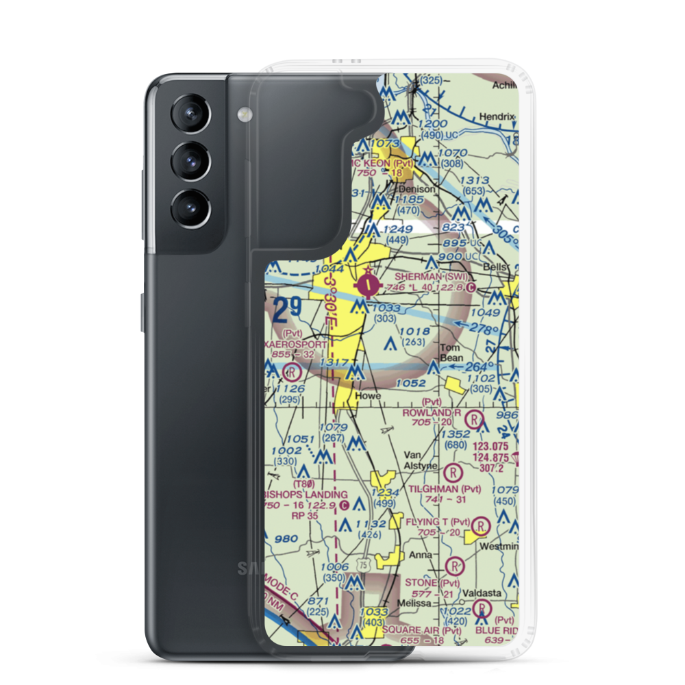 Kahuna Bay Airport (1TE8) VFR Sectional Samsung Case Samsung Galaxy S21 model shown