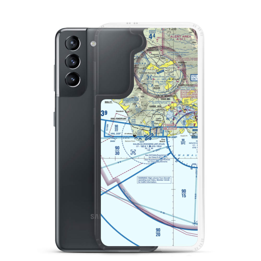 Kalaeloa Airport (JRF) VFR Sectional Samsung Case Samsung Galaxy S21 model shown