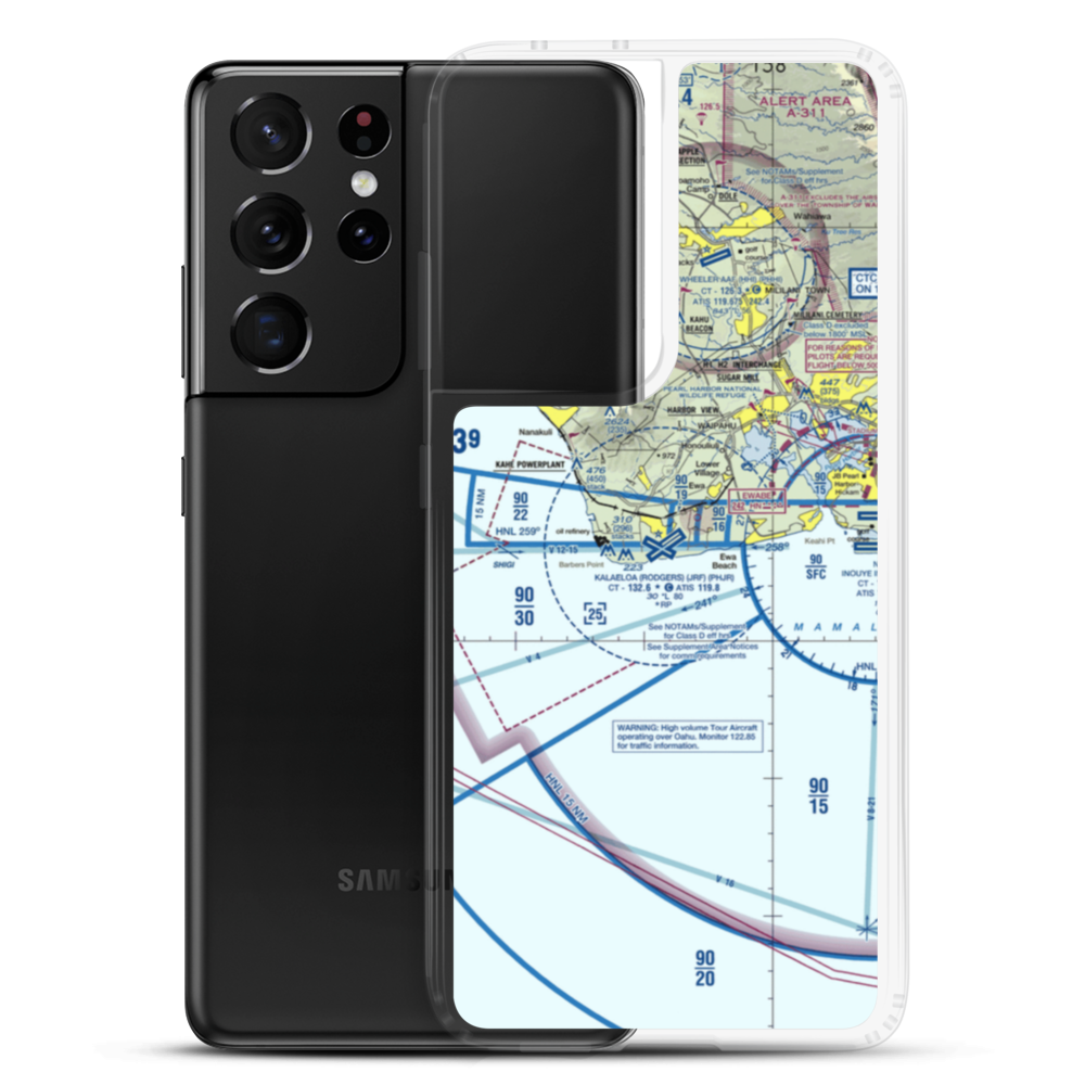 Kalaeloa Airport (JRF) VFR Sectional Samsung Case Samsung Galaxy S21 Ultra model shown