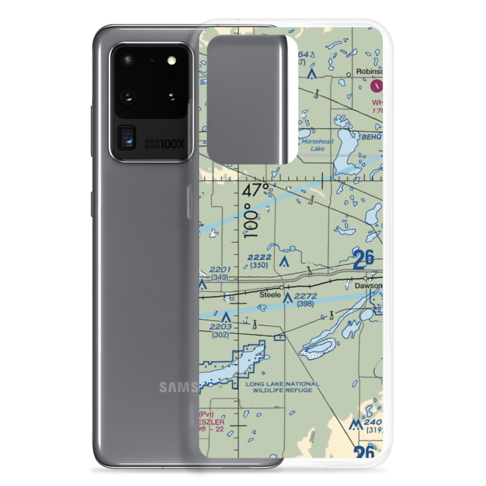 Kalainov Private Airport (ND32) VFR Sectional Samsung Case Samsung Galaxy S20 Ultra model shown