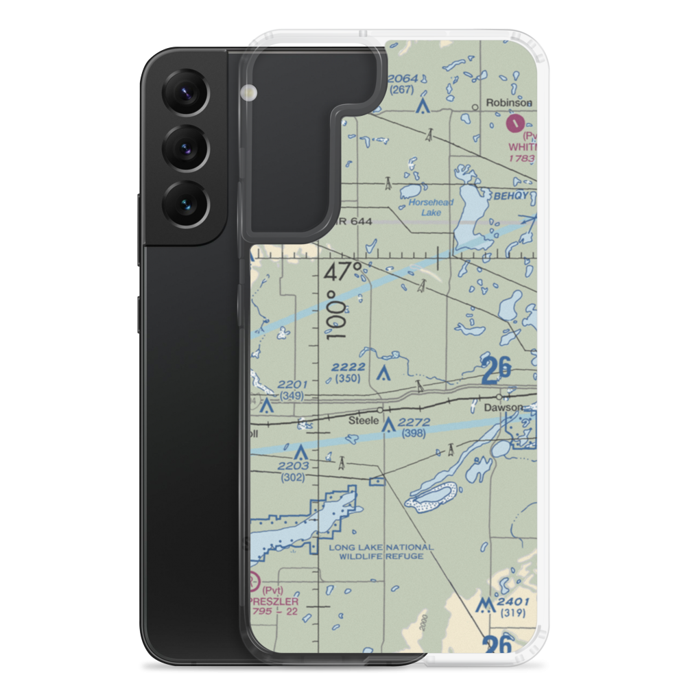 Kalainov Private Airport (ND32) VFR Sectional Samsung Case Samsung Galaxy S22 Plus model shown