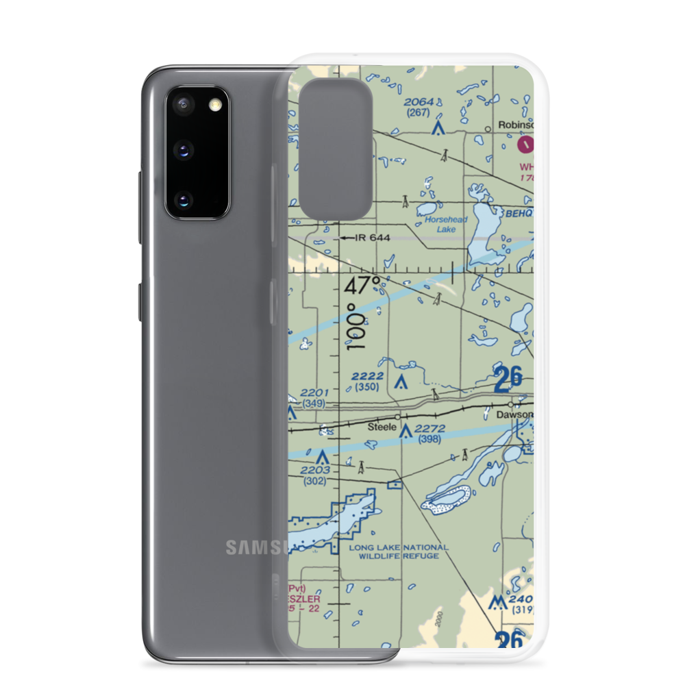 Kalainov Private Airport (ND32) VFR Sectional Samsung Case Samsung Galaxy S20 model shown