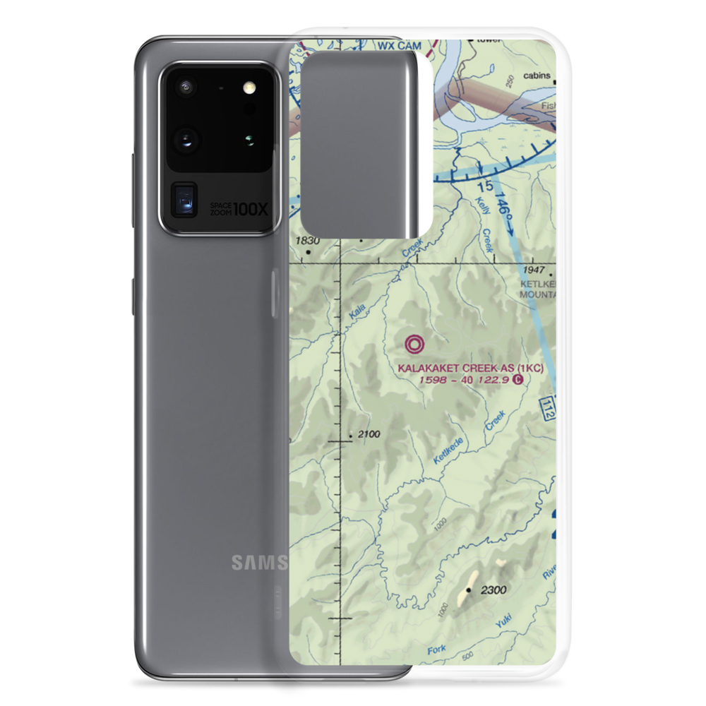 Kalakaket Creek AS Airport (1KC) VFR Sectional Samsung Case Samsung Galaxy S20 Ultra model shown