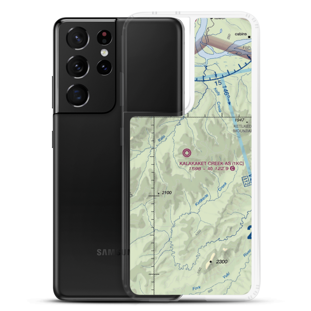 Kalakaket Creek AS Airport (1KC) VFR Sectional Samsung Case Samsung Galaxy S21 Ultra model shown