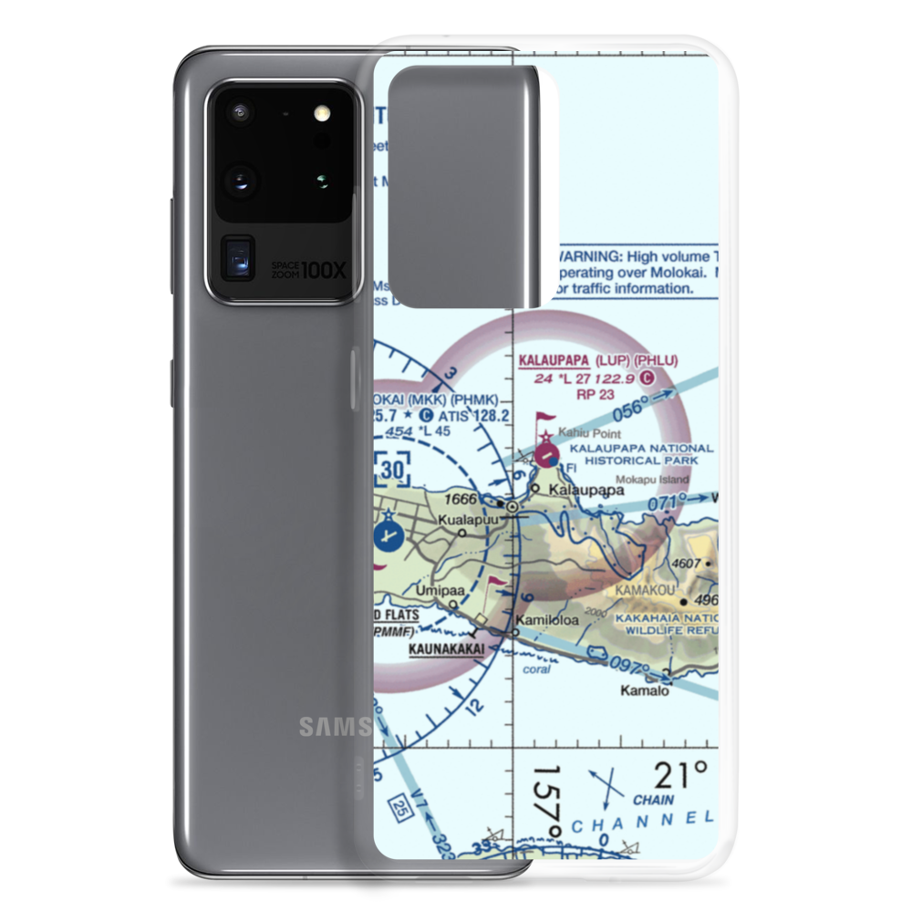 Kalaupapa Airport (LUP) VFR Sectional Samsung Case Samsung Galaxy S20 Ultra model shown