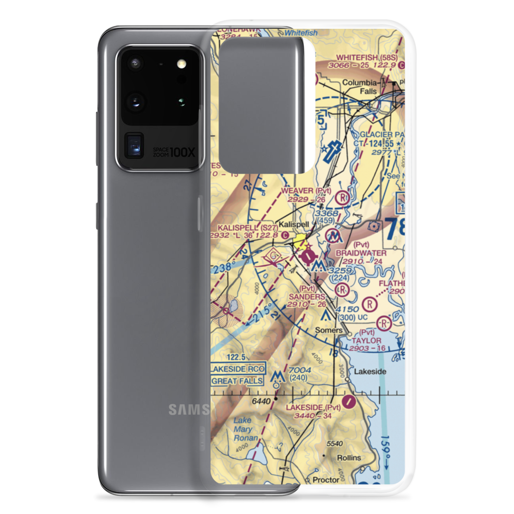 Kalispell City Airport (S27) VFR Sectional Samsung Case Samsung Galaxy S20 Ultra model shown