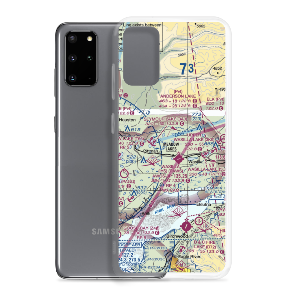 Kalmbach Airport (43AK) VFR Sectional Samsung Case Samsung Galaxy S20 Plus model shown
