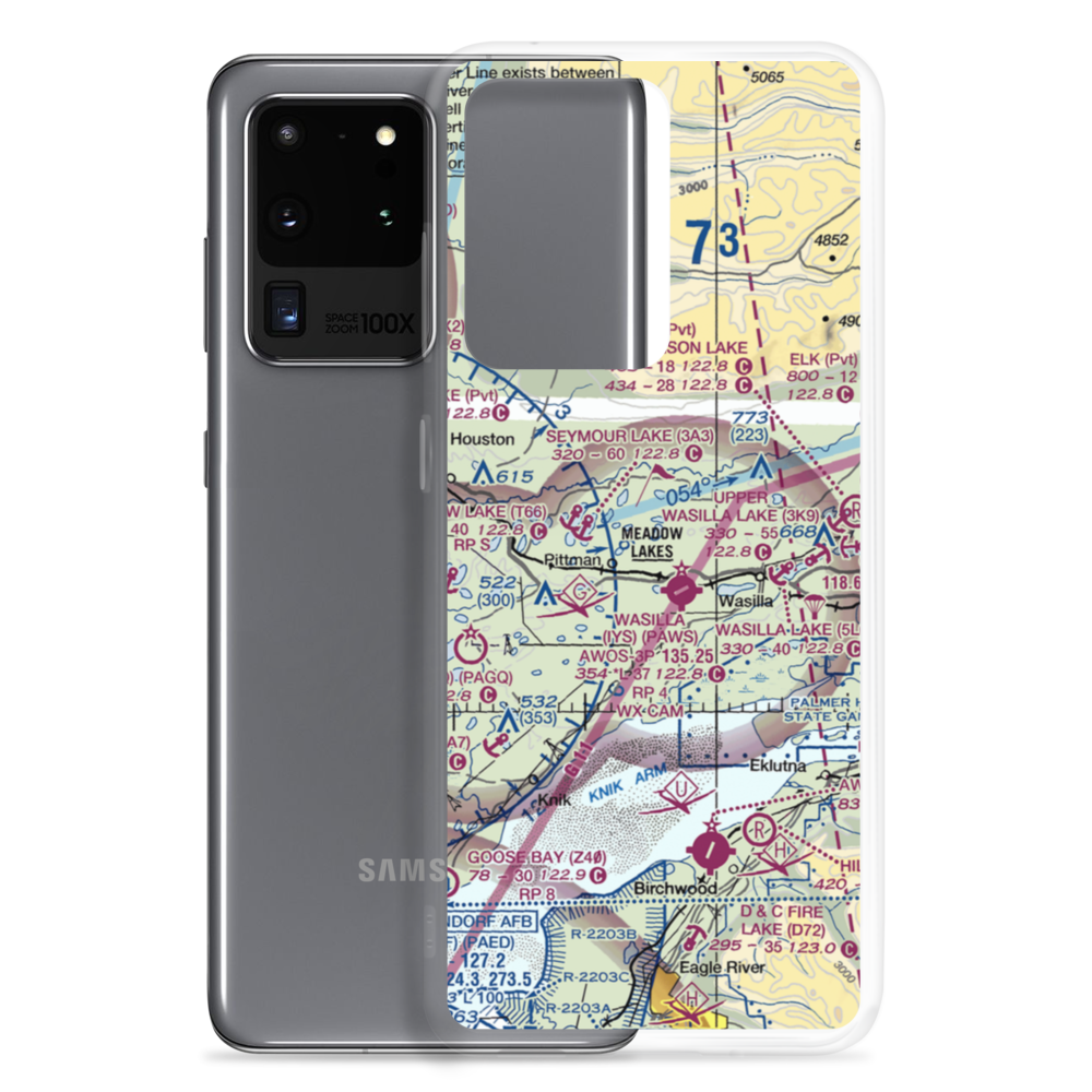 Kalmbach Airport (43AK) VFR Sectional Samsung Case Samsung Galaxy S20 Ultra model shown