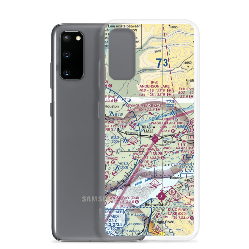Kalmbach Airport (43AK) VFR Sectional Samsung Case Samsung Galaxy S20 model shown