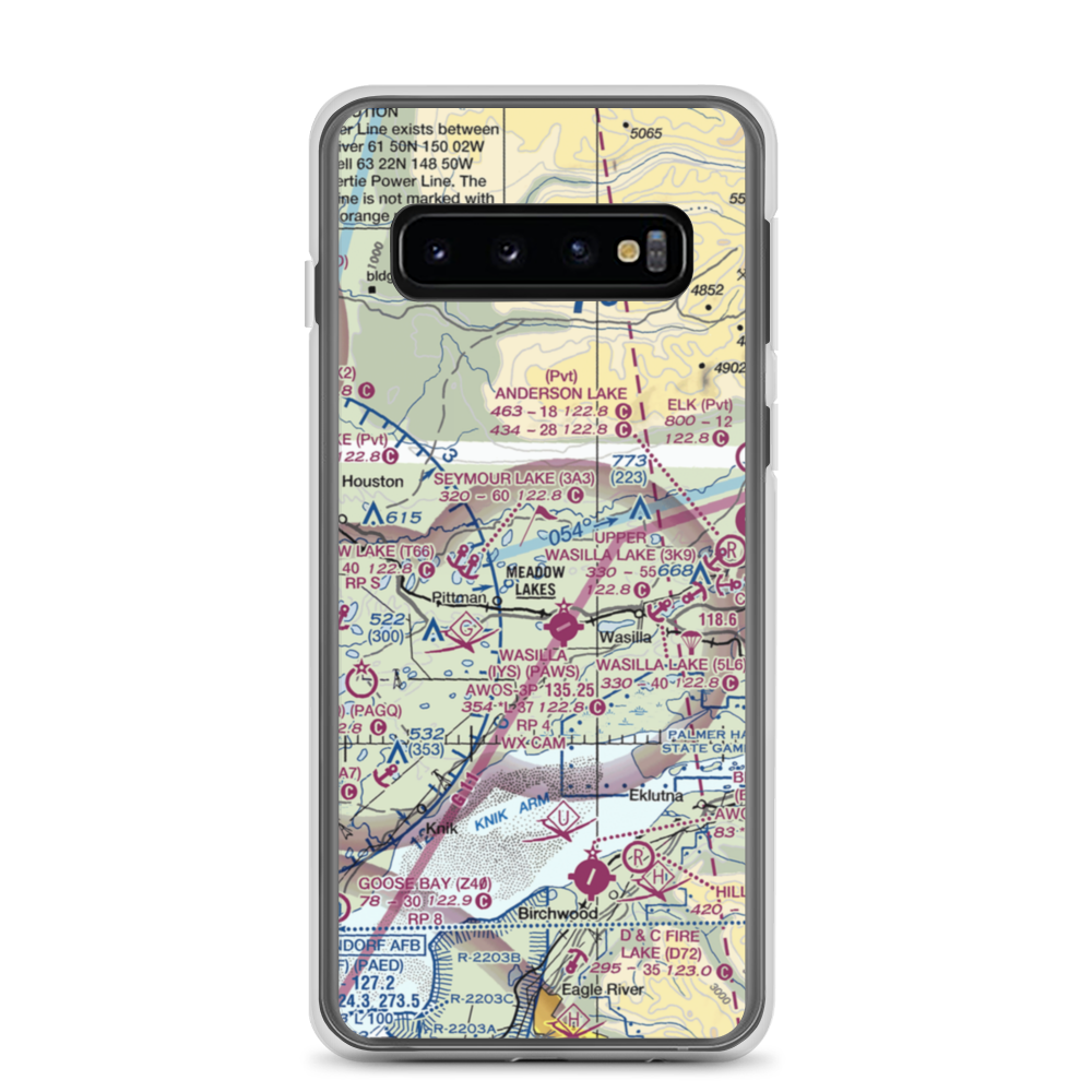 Kalmbach Lake Seaplane Base (54AK) VFR Sectional Samsung Case Samsung Galaxy S10 model shown