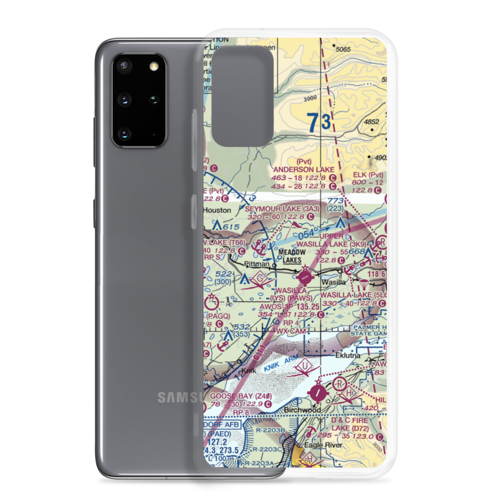 Kalmbach Lake Seaplane Base (54AK) VFR Sectional Samsung Case Samsung Galaxy S20 Plus model shown